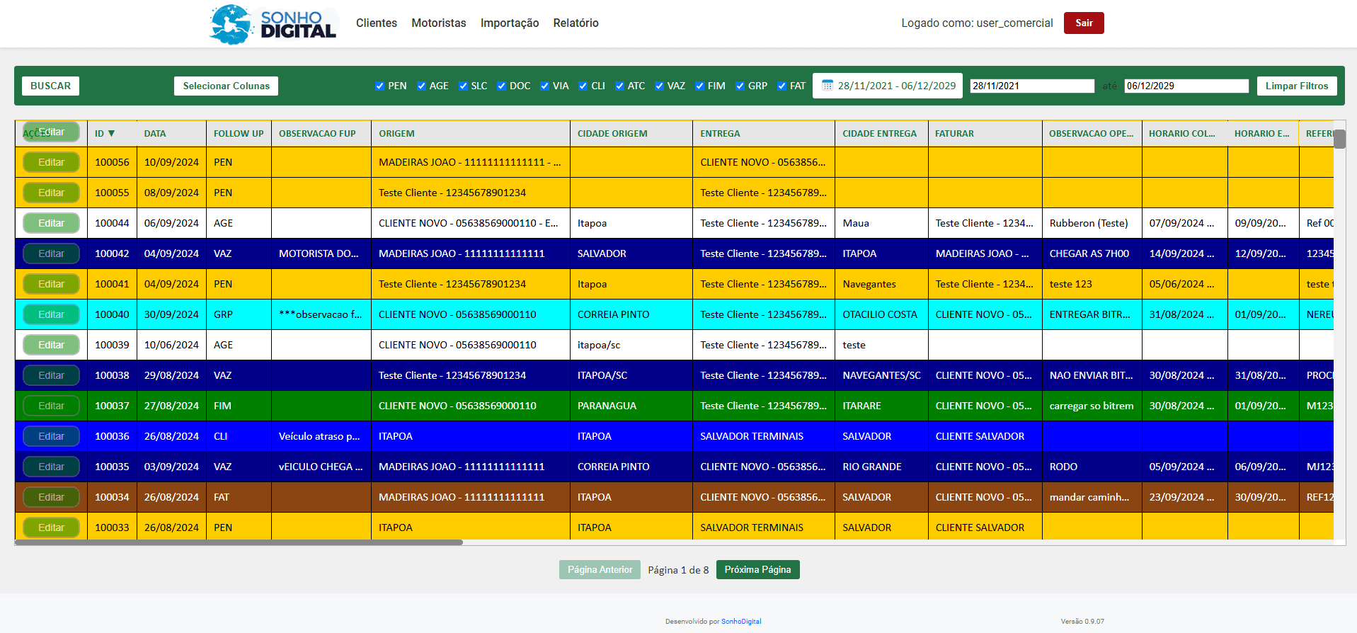 CRM Gestão de Containers